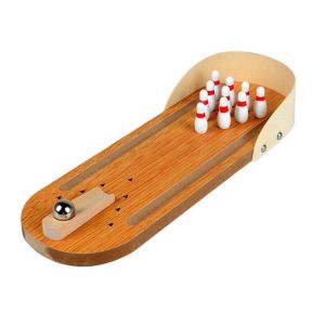 zorialaa@gmail.com צעצועים Mini Indoor Desktop Game Wooden Bowling Table Play Games Party Fun Kids Toys Board Games